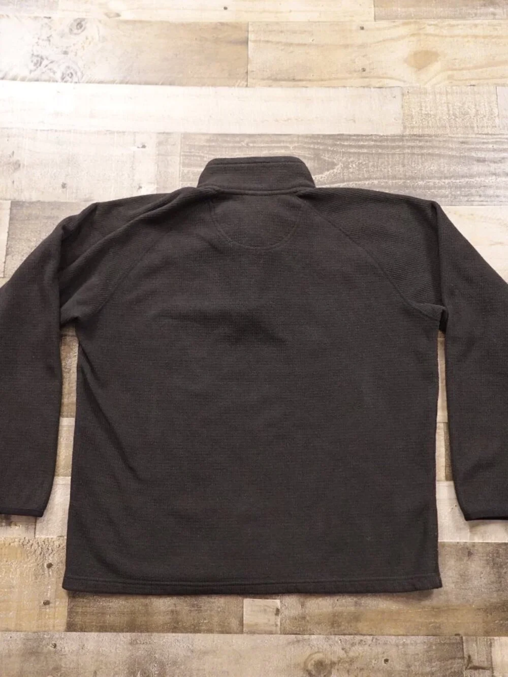 The North Face Waffle Fleece‎ Quarter Zip Pullover Men's Large Gray Outdoor